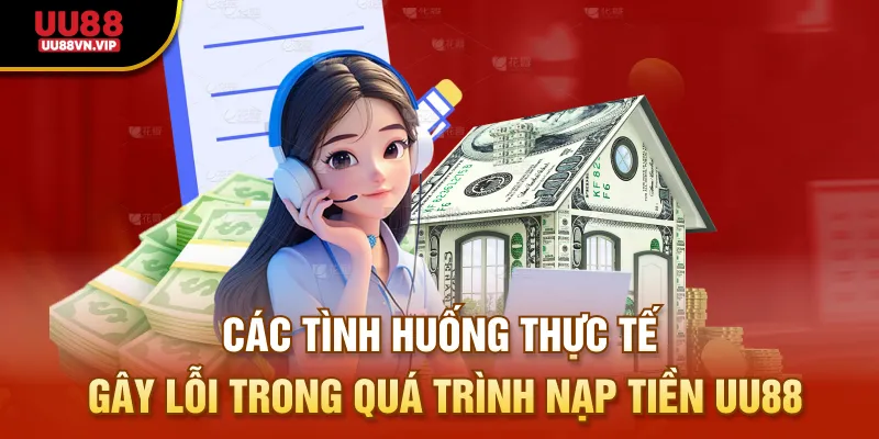 Các tình huống thực tế gây lỗi trong quá trình nạp tiền UU88